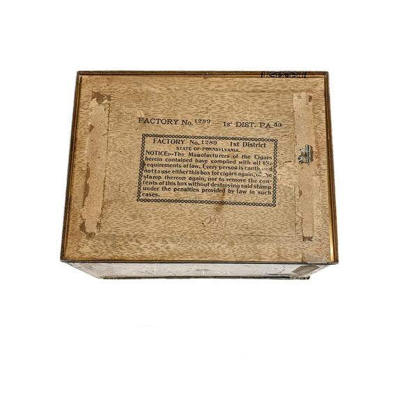 Rare Antique Wizard Litho Lunch Pail 50 Cigar Tin 1900s - Picture 6 of 6